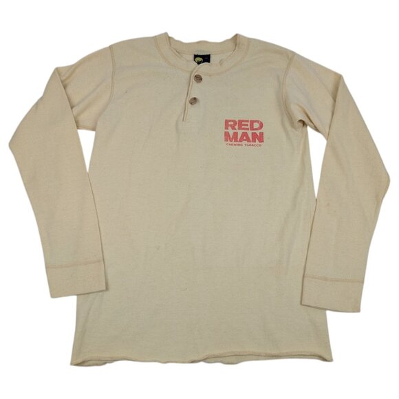 Red Man Chewing Tobacco Snuff Tropix Vintage Henley Shirt Mens‎ Size Small - Picture 4 of 11